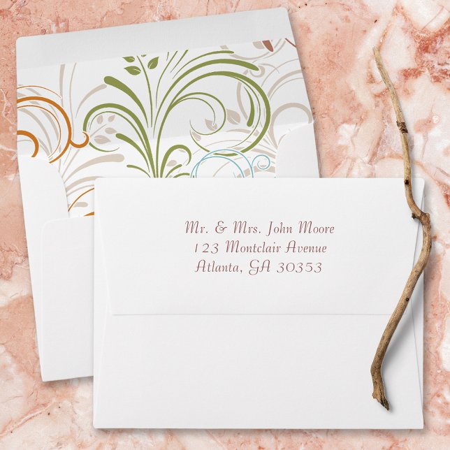 Fancy Colourful Floral Swirls Envelope (Creator Uploaded)