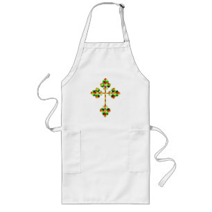 FANCY CROSS LONG APRON