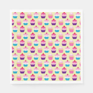 Fancy Cupcakes Birthday Napkin