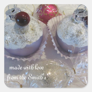 Fancy Cupcakes Square Sticker