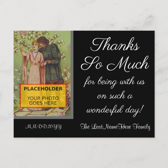 Fancy, Customisable "Thanks So Much" Postcard (Front)