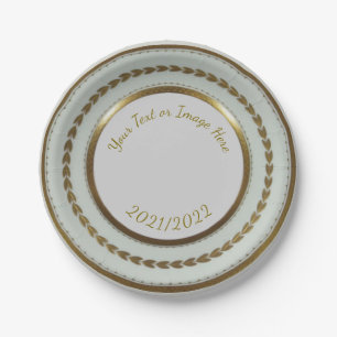 Fancy Customizable Gold China Style Paper Plates