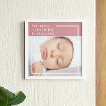 Fancy Cute Baby Photo | Pink & White | Quote  Canvas Print<br><div class="desc">Introducing our "Joyful Moments Collection, " where happiness meets creativity! Celebrate the sheer joy and wonder of life with our stunning Pink Background Baby Photo Quote products. Whether you're shopping for yourself or searching for the perfect gift,  our collection promises to brighten your day and warm your heart.</div>