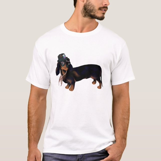 Fancy Dachshund T-Shirt (Front)