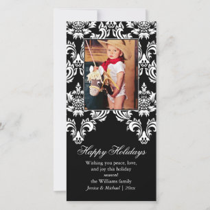 Fancy Damask Holiday Card