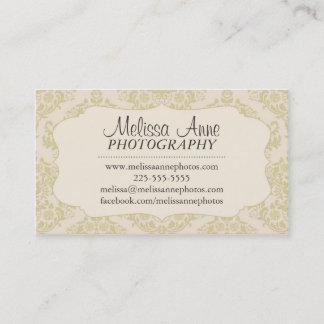 Fancy Damask Photography Business Card