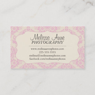 Fancy Damask Photography Business Card