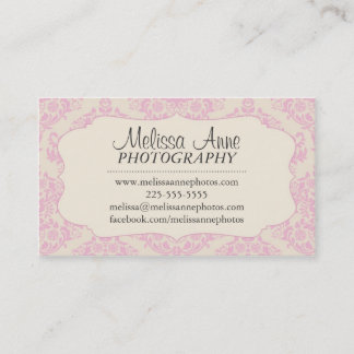 Fancy Damask Photography Business Card