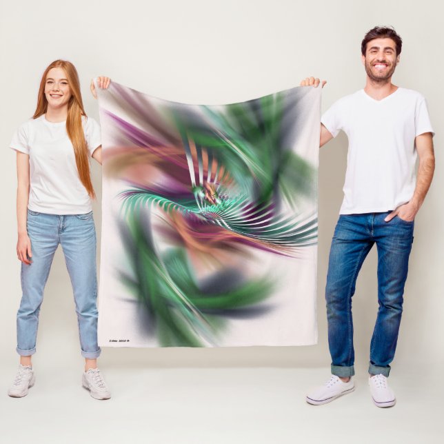Fancy Dancer Abstract Fleece Blanket (In Situ)