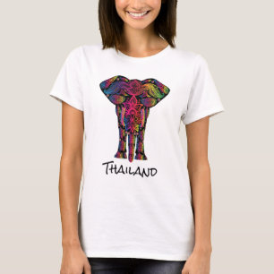 Fancy Decorative Mandala Elephant Thailand T-Shirt