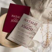 Fancy Deep Red Cream Old Money Luxury Wedding 