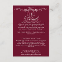 Fancy Deep Red Floral Old Money Wedding Details