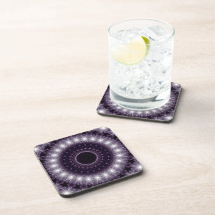 Fancy Delicate Black & White Round Lace Coaster