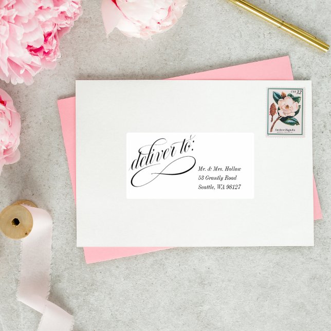 Fancy Deliver To Guest Addressing Sticker (Creator Uploaded)