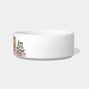 Fancy Dinner Feast Ceramic Pet Cat Bowl