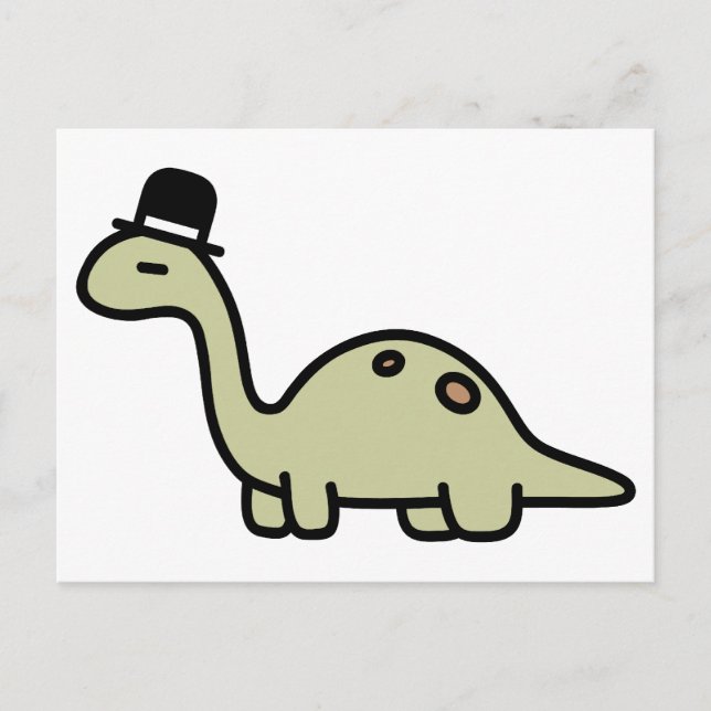 Fancy Dinosaur Postcard (Front)