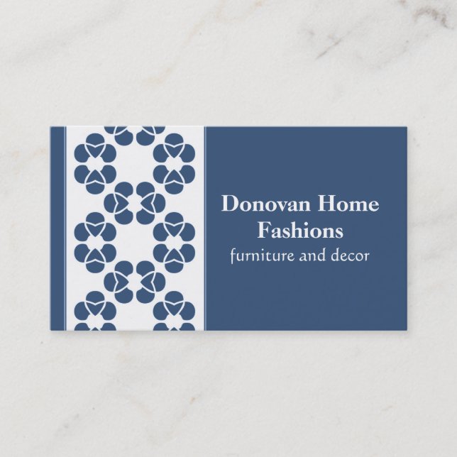 Fancy Diva Business Card, Royal Blue Card (Front)