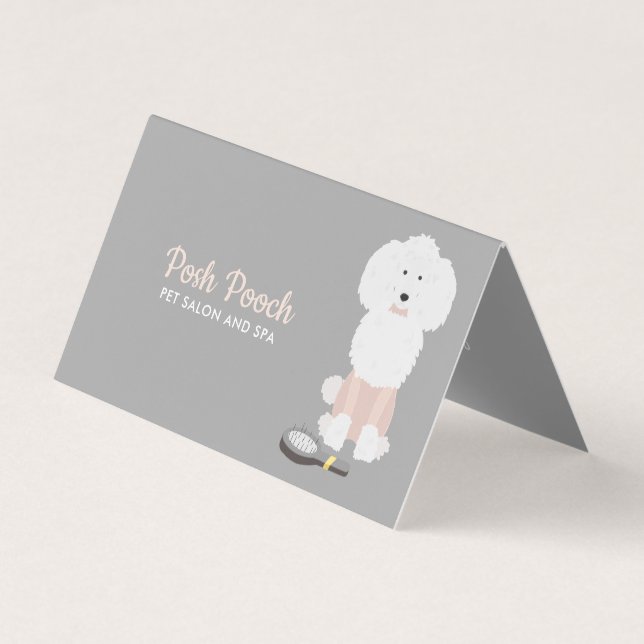 Fancy Dog Grooming Business Card (Front)