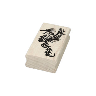 fancy dragon art stamp