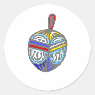 Fancy Dreidel Classic Round Sticker