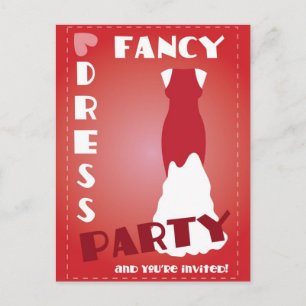 Fancy dress party and you're invited card