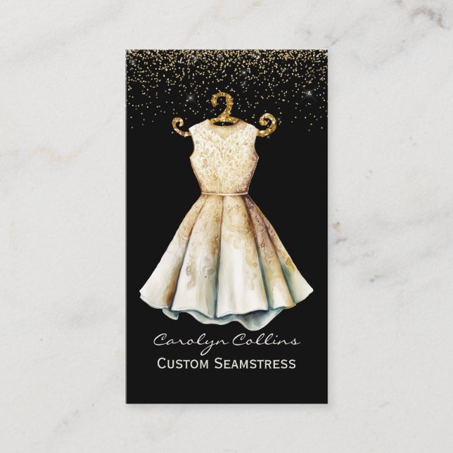 Fancy Dress Seamstress Business Card (Front)