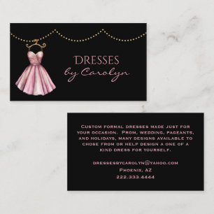 Fancy Dress Tailor Glittery Business Card