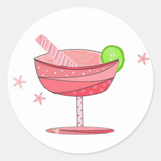 Fancy Drink Classic Round Sticker (Front)