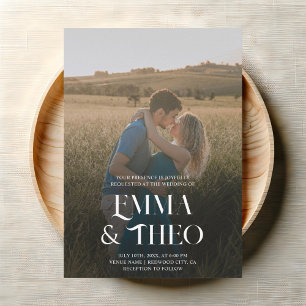 Fancy Elegant Photo Wedding Invitation