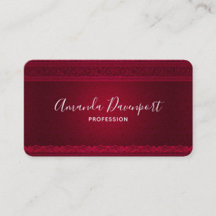 Fancy & Elegant Red Background Stylish Business Card