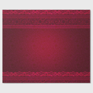 Fancy & Elegant Red Background Stylish Wrapping Paper