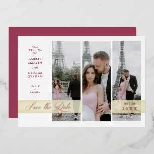Fancy Elegant Script 3 Multi Photos Couple in Love