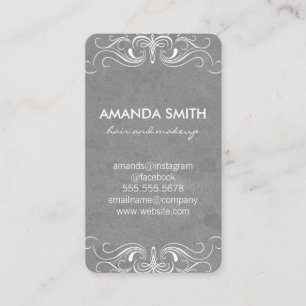 Fancy Elements Grey Watercolor Background Business Card