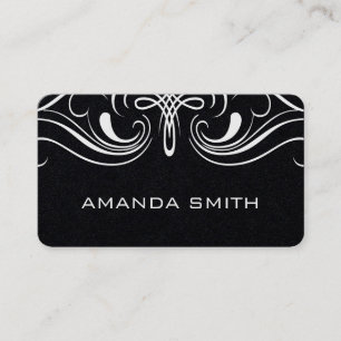 Fancy Elements Simple Black Business Card