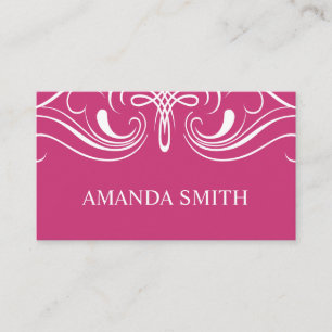 Fancy Elements Simple Fuchsia Business Card