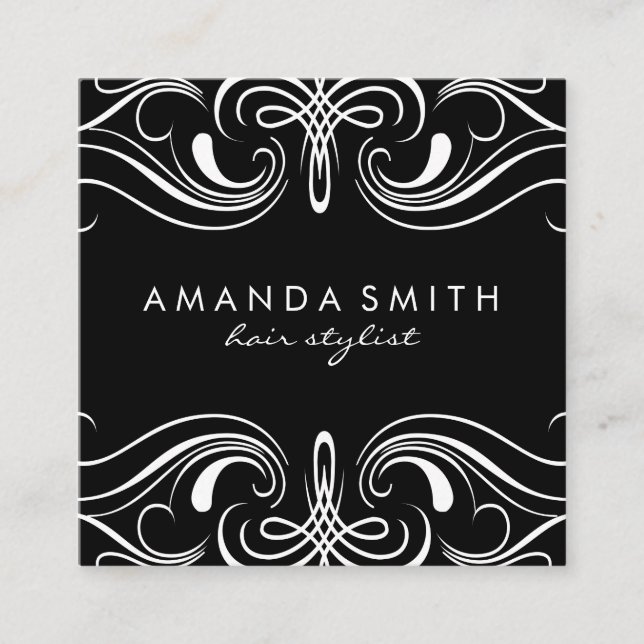 Fancy Elements Square Business Card (Front)