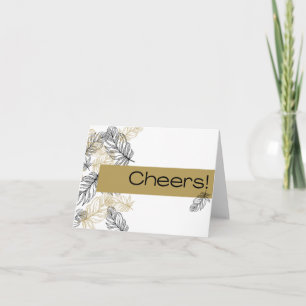 Fancy Feathers Cheers! Notecard