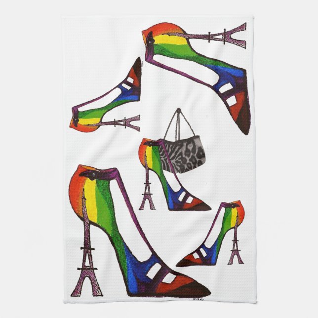 Fancy Feet Kitchen Towel (Vertical)