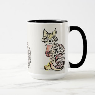 Fancy Feline design on a mug