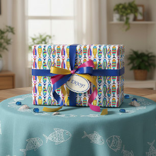 Fancy fish wrapping paper