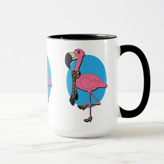 Fancy Flamingo 15 oz Combo Mug (Right)