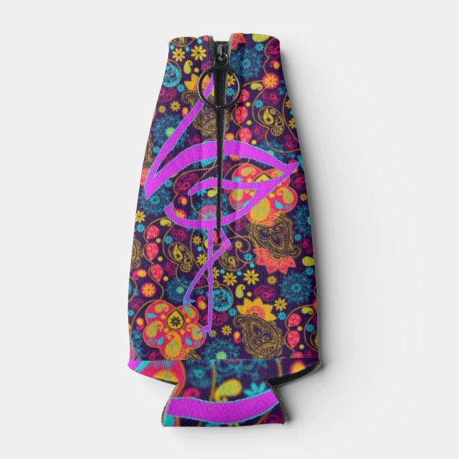 Fancy flamingo bottle cooler (Back)