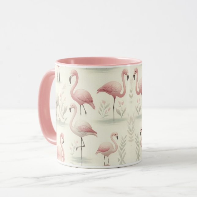 Fancy Flamingo Mug (Front Left)
