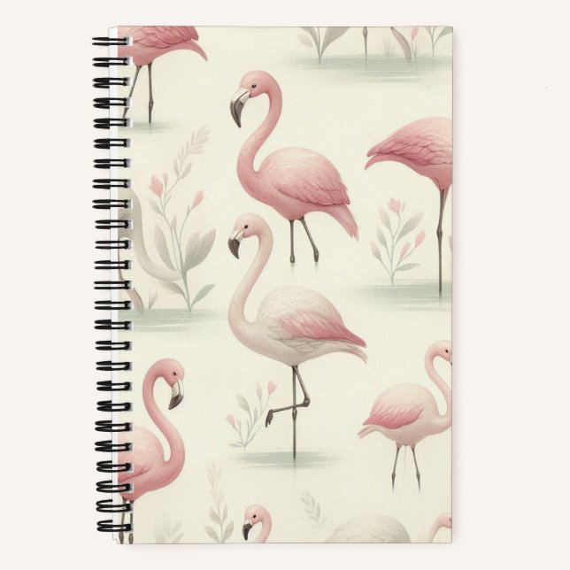 Fancy Flamingo Notebook (Front)
