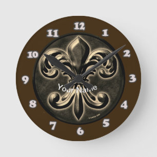 Fancy Fleur De Lis  Clock