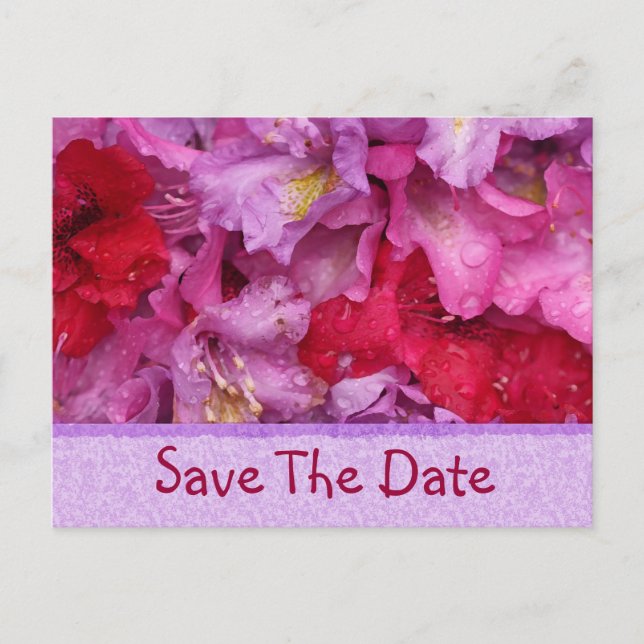 Fancy Flora SaveThe Date Card (Front)