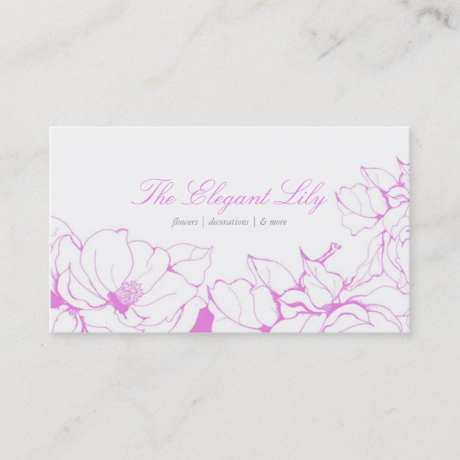 Fancy Floral Business Card (Front)