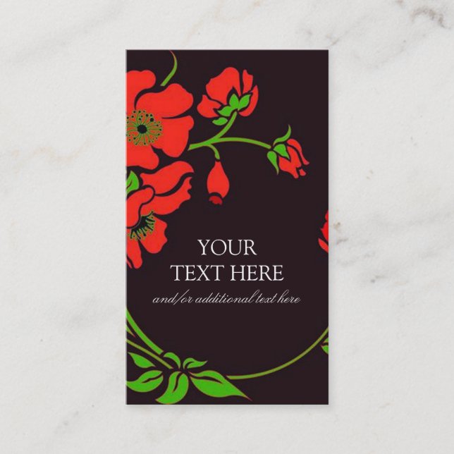 Fancy Floral Business Card (Front)