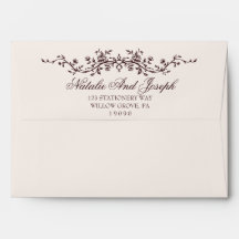 Fancy Floral Deep Red Botanical Boho Wedding