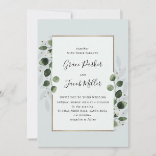 Fancy floral frame Wedding Invitation_grey Invitation